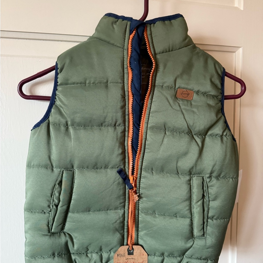 Kids Green Puffer Vest